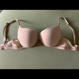 CALVIN KLEIN Underwire Padded PUSH-UP BRA 34C Nude